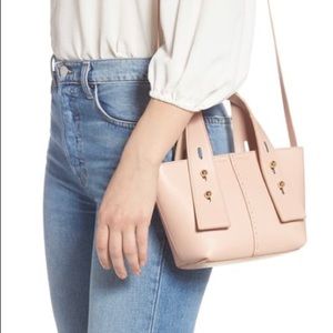 New! FRAME Les Second Crossbody Pink Tote Bag